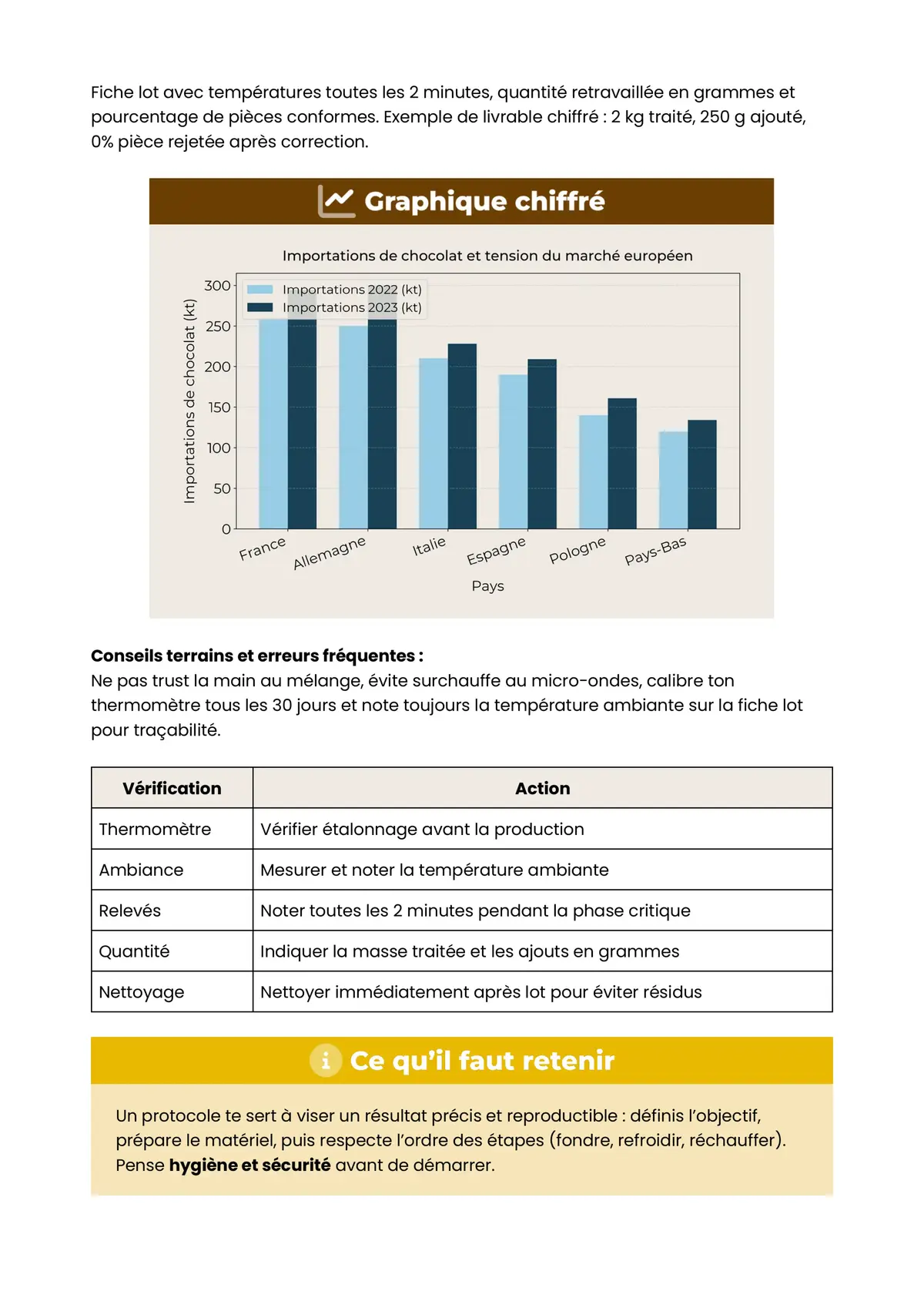 Example Fiche de Révision CAP Chocolatier